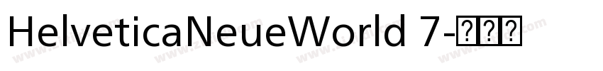 HelveticaNeueWorld 7字体转换